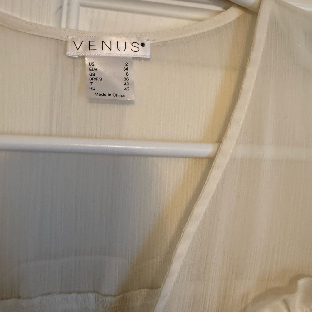 VENUS Cream Romantic Ruffle Blouse - Picture 2 of 5